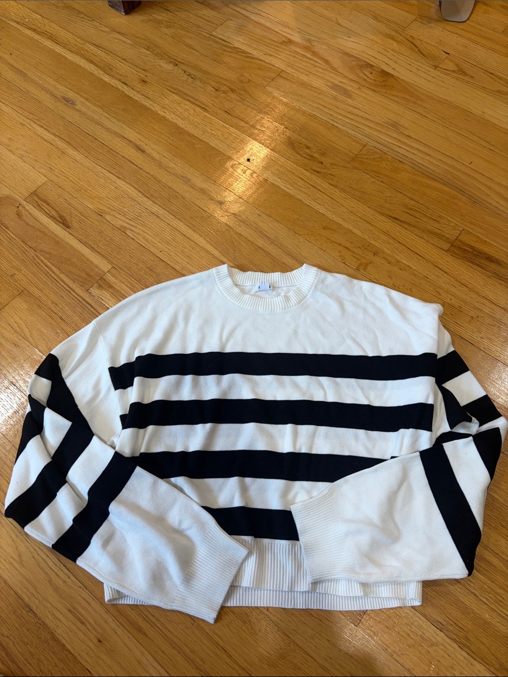 Garage Women’s Black and White Striped  Sweater Size XXS